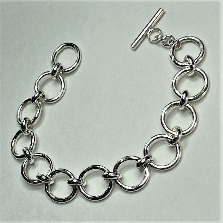 Argentium Sterling Silver Circles Bracelet