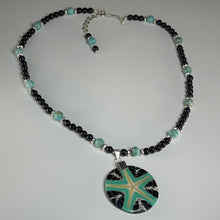 Load image into Gallery viewer, Tropical Amazonite and Black Onyx Gemstone Bead Necklace
