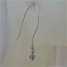 Load image into Gallery viewer, White Zircon and Argentium .935 Sterling Silver Nickel Free Earrings
