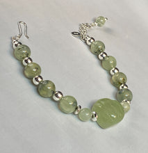 Load image into Gallery viewer, Prehnite Nugget and Bead Bracelet
