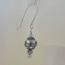 Load image into Gallery viewer, Vintage Sterling Bali Bead Earrings with Nickel Free Argentium Sterling Silver Ear Wires
