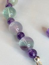 Load image into Gallery viewer, Fluorite and Amethyst Bracelet
