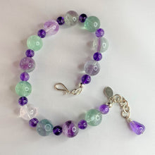 Load image into Gallery viewer, Fluorite and Amethyst Bracelet
