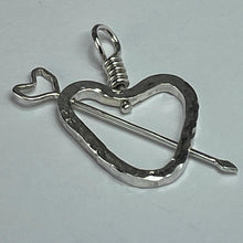 Load image into Gallery viewer, Shot thru the Heart Sterling Silver Pendant
