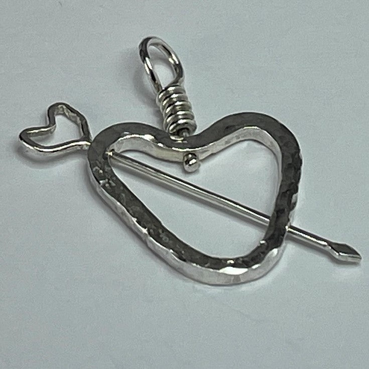 Shot thru the Heart Sterling Silver Pendant