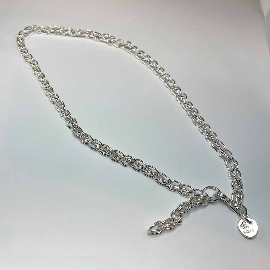 Peacock 18 ga Fused Link Chain Necklace