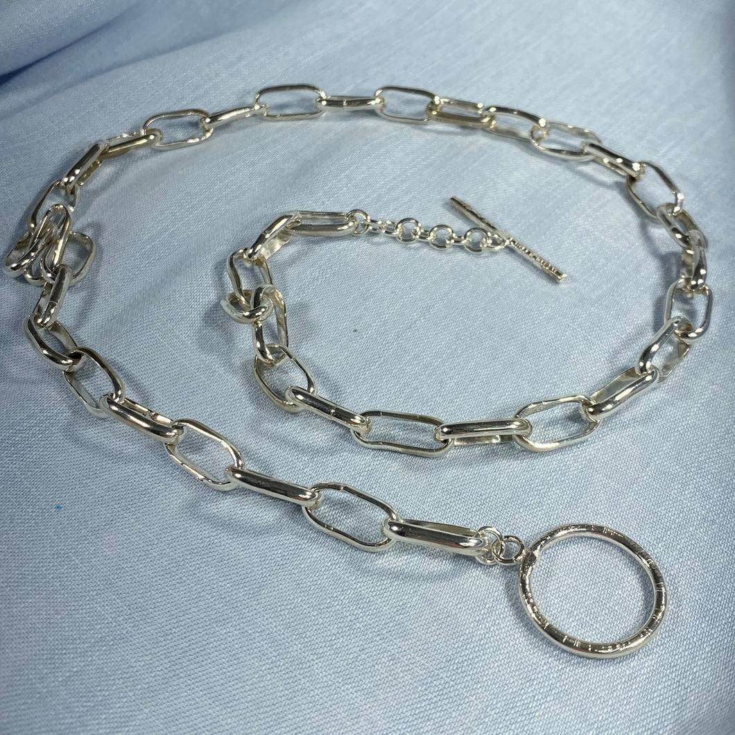 Argentium Sterling Silver Links Necklace